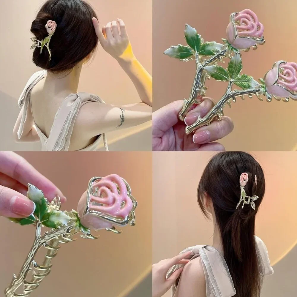 Rose Luxe Large Hair Clip Claw